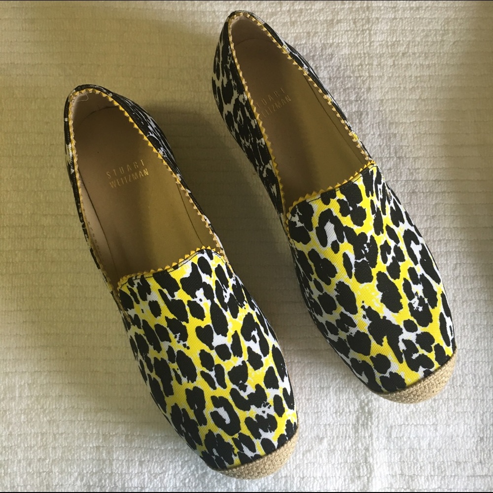 Sun leopard linen slip on espadrilles 8